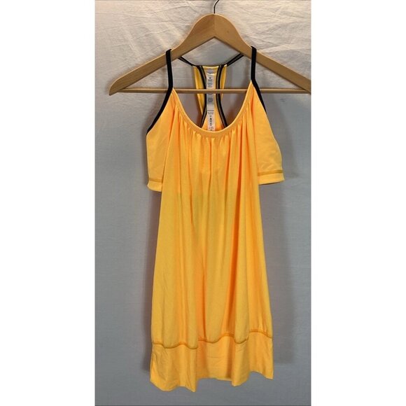 LULULEMON size 10 No Limits Tank Neon Yellow 2-in-1 Built in Bra NWOT safety - Picture 1 of 11